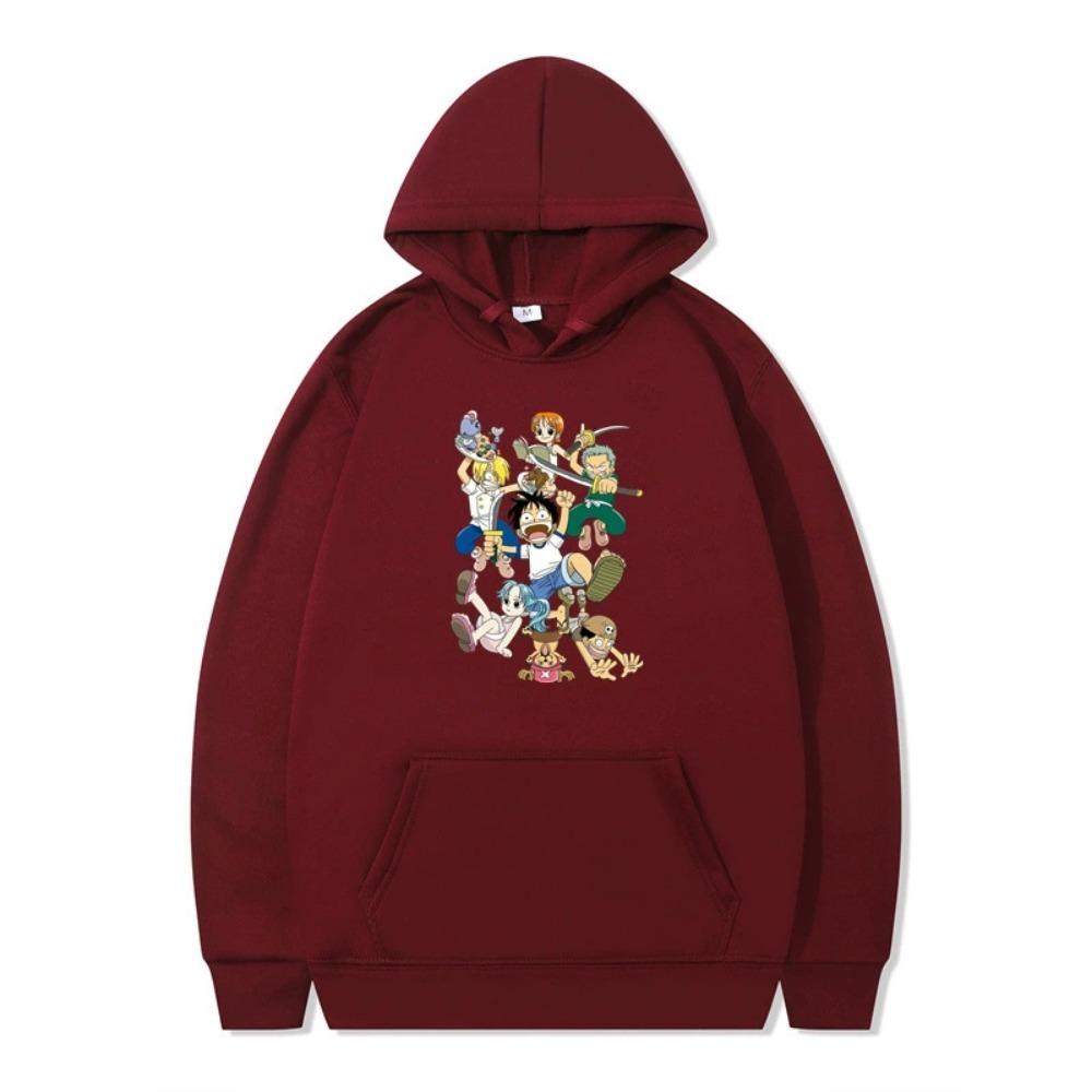 Mens Womens Hoodie ONE PIECE Anime Hoodies Streetwear Harajuku Casual Printed Hooded Pullover Sweatshirts
