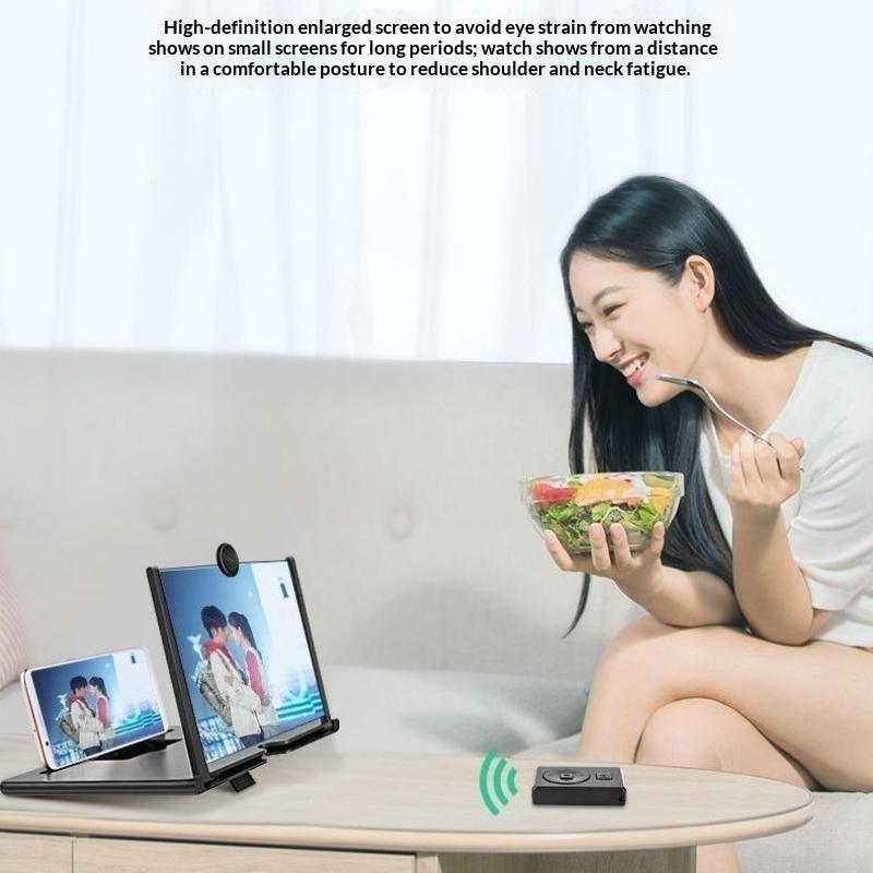 Mobile Phone Screen Magnifier HD Display Eye Protection Easy to Install for Home Office Video Conference