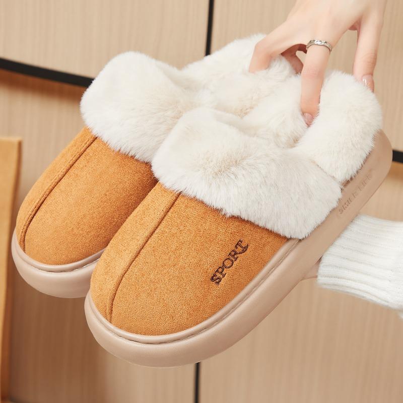 Cotton shoes winter women's large size cotton slippers piled thickened snow boots short boots warm cotton boots