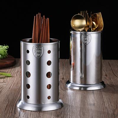 304 Stainless Steel Chopsticks Holder Cutlery Drain Storage Rack Knife Fork Spoon Organizer Cage Kitchen Accessories