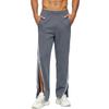 Pantalones de chándal largos para hombre de ajuste relajado con cremallera completa lateral - Joggers casuales de moda con cierre de cremallera