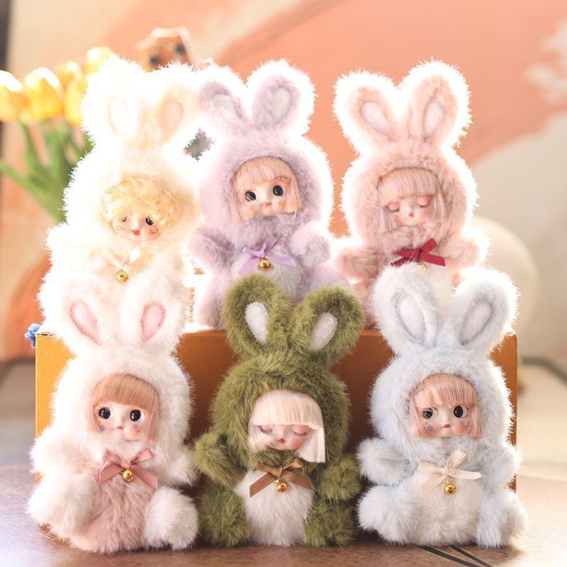 Cute Cartoon Plush Doll Hanging Decor For Bags And Keys