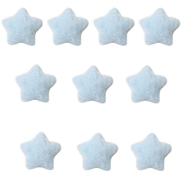 10 Pcs Plush Star Appliques Decorative Patches Sew on Patches Star Patches for Bag Shoe Hairpin Decorations