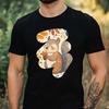T-Shirt Men Happy Squirrel Motif Cotton Size XS To 5XL