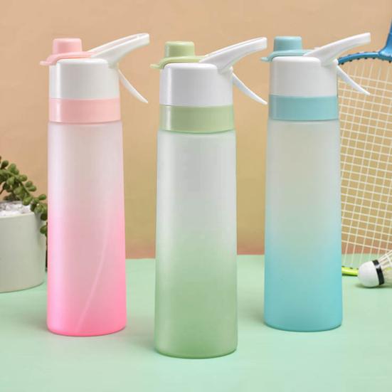 700ml Water Bottle Large-capacity BPA Free Spray Design Gradient Color Girls Outdoor Sport Fitness Water Cup Daily Use