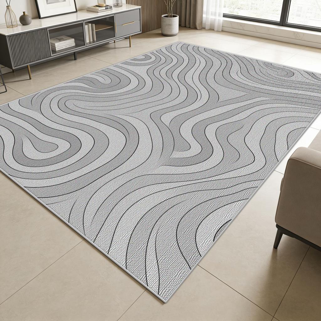 Nordic Minimalism Decoration Large Living Room Carpets Irregular Striped Design Washable Soft Rug Bedroom Sofa Area Floor Mat