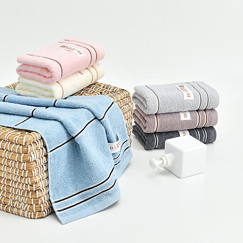 Jieliya Antibacterial Pure Cotton Face Towel, Soft & Thin, Solid Color, Adult Use