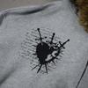 European and American Street Fashion Personality Hip-hop Character Letter Print Hooded Zipper Sweatshirt