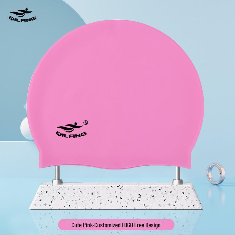 Qilang Wasserdichte Silikon-Badekappe für Erwachsene & Kinder - 50g, Langhaar-kompatibel, Kundenspezifisches Logo verfügbar