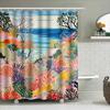 Bunter Korallen-Druck Duschvorhang Wasserdichter Stoff Baddekoration Für Zuhause Badezimmerdeko Perfekte Geschenkidee (Multicolor)