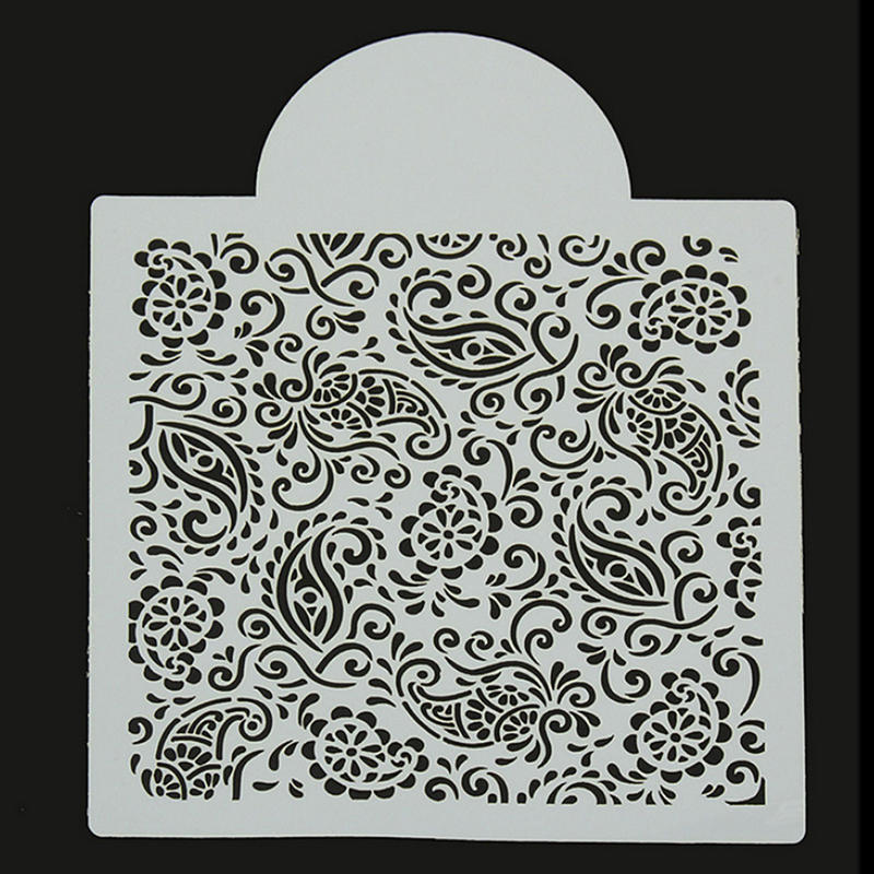 Paisley Cake Fondant Cupcake Decorating Baking Cupcake Templates Stencil