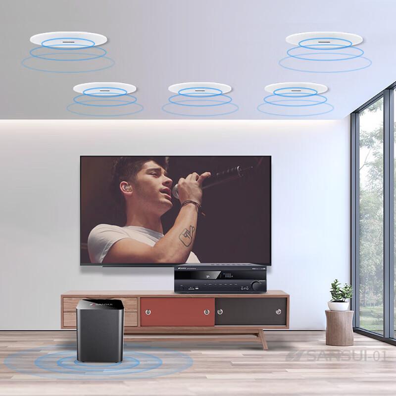 SANSUI T2 Home Theater Ceiling Speaker System CN Plug (adapter Included)
