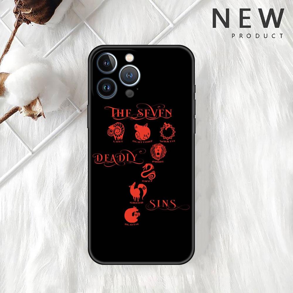The Seven Deadly Sins Phone Case For iPhone 11 13 Pro Max 12 Mini 7 8 Plus SE 2020 X XS 6 6S 5 5S Soft Funda Silicone Back Cover