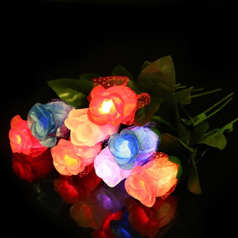 

Романтический подарок на День святого Валентина Luminous Rose Emulational Rose Lantern розовый