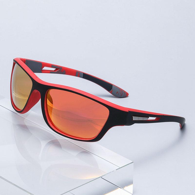 Men's Sports Style Cycling Sunglasses 336 - Colorful Real Lens, Dustproof Design