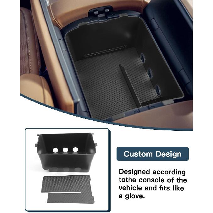 Ruiya (3PCS) 2026 Palisade Console Organizer For Hyundai Palisade 2026 Accessories Under & Double Layer Armrest Box Compatible With 2026 Hyundai