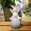 Easters Decorations Bunnies Decors Spring Figurine Table Centerpiece Resin Easters Eggs Rabbit Statue Tabletop Ornament