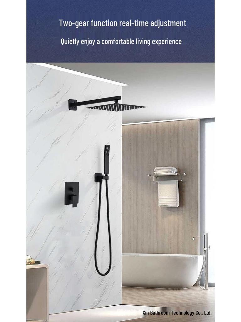 Wall-Mounted Multi-Functional Built-in Rain Shower Set