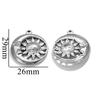  3pcs/Lot Vintage Stainless Steel Smiley Sun Moon Pendant Stainless Steel DIY Pendant Necklace Handmade Accessories