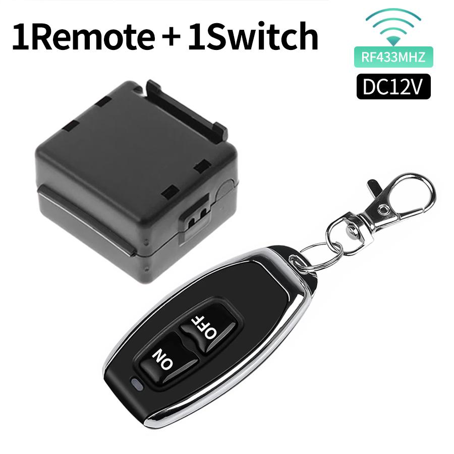 RF 433Mhz Wireless Light Switch DIY Module DC12V 1CH 10A Relay Receiver Transmitter Remote Control for Door Electromagnetic Lock