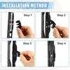 Universal Front Wiper Blade Arm Adapter Clip Type-A - Pack of 4 Black