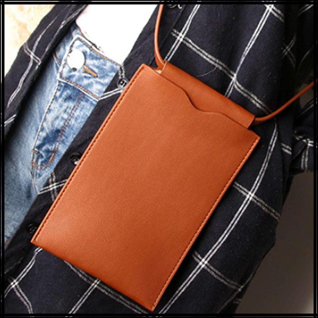 White Fang Slim Crossbody Bag, PU Leather, Modern, Stylish, Simple, Women's, BA012 (Red)