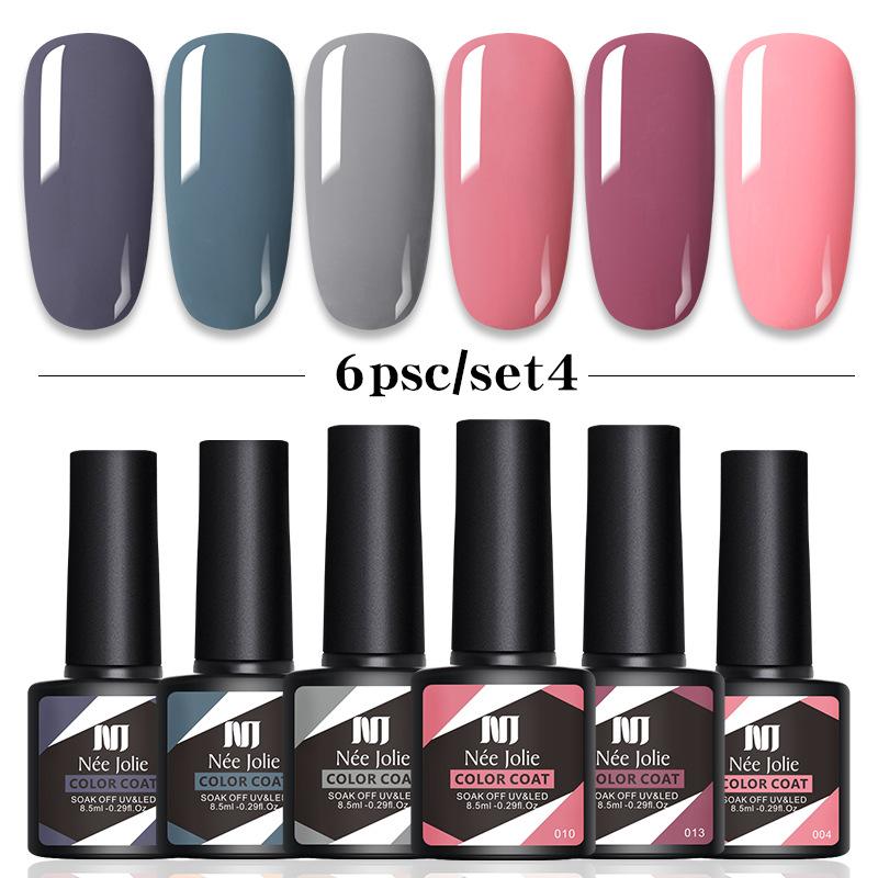 6-Color Nail Polish Glue Set, Popular Color Nail Glue, Phototherapy Nail Polish Glue Can Be Matched Arbitrarily.