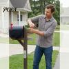 Heavy Duty Mailbox Bracket Post Extender Brackets, Fence Extension Stainless Steel Mender Tools for 4x4 Wooden Posts Slim Design
