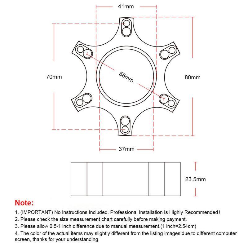 70mm Lenkrad-Adapterplatte für Thrustmaster T300RS Ferrari P310 R383 Y