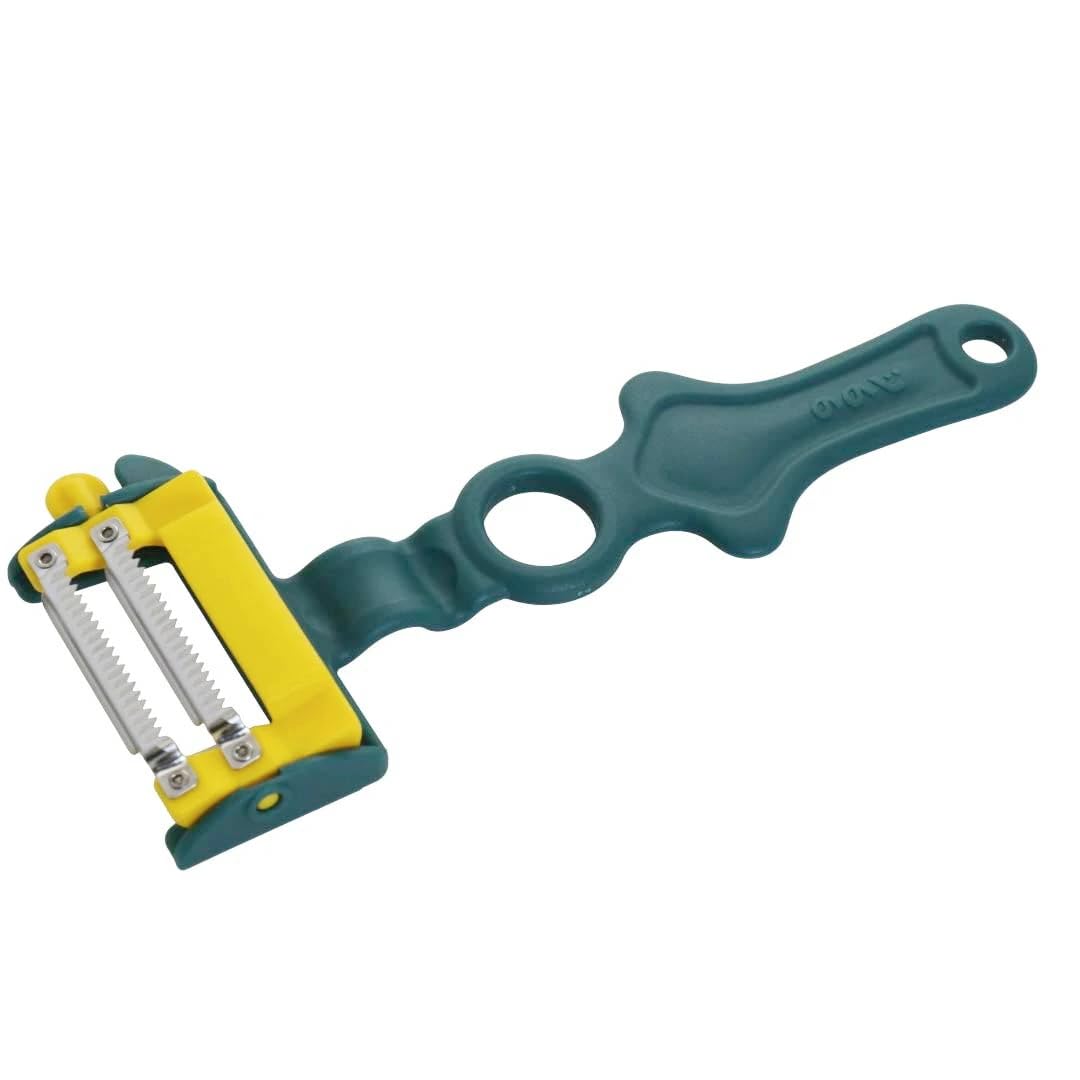 

Овощечистка Nonoji Genius Hascut с диагональной резкой, 2-лезвийная резка/толстая зелёный