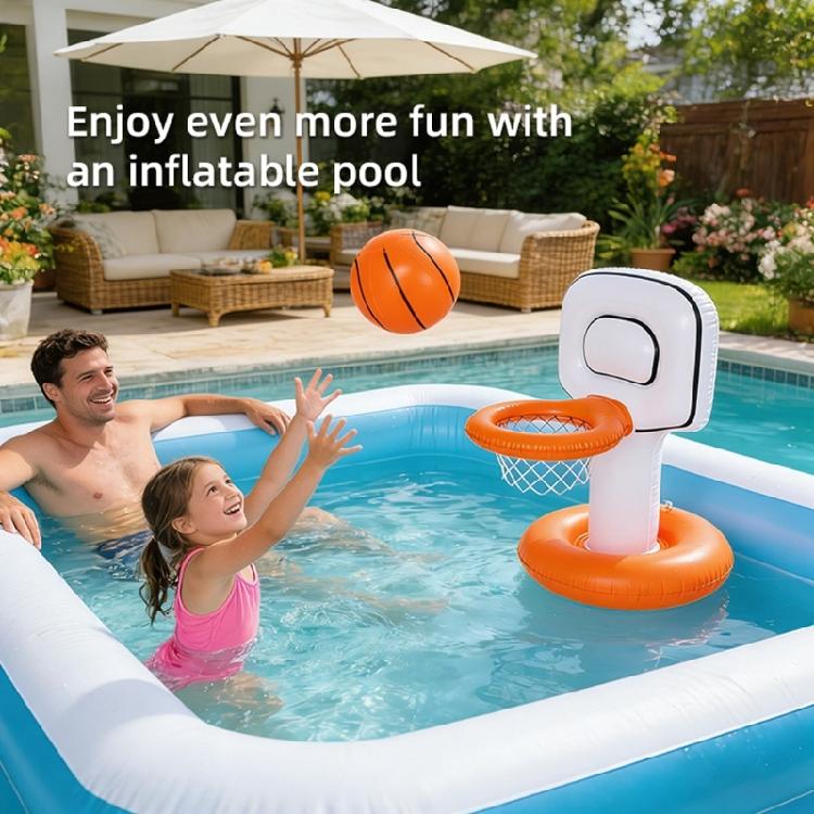Floating Water Basketball Hoop And Ball Outdoor Inflatable Swimming Pool Toy Outdoor Water Toy for Boys And Girls
