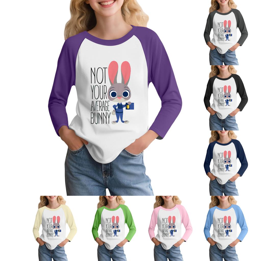 Children's Fashionable And Comfortable Round Neck Printed Loose Long-sleeved Top