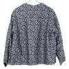 DRAWER 6521-299-1047 Navy Silk Cupra Flower Jacquard Back Zipper Pullover Tops Not Written blackUsed