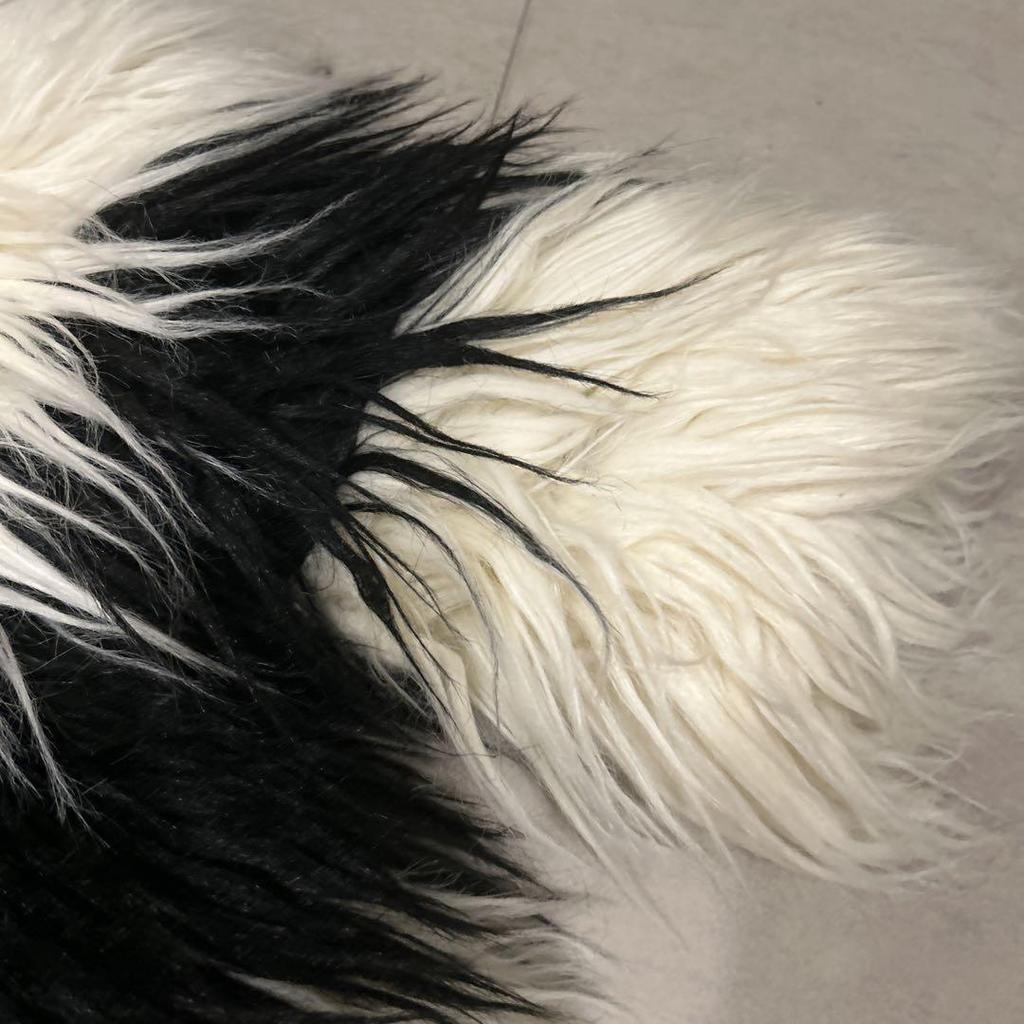 [USED] Excellent condition DIESEL faux fur coat in black and white