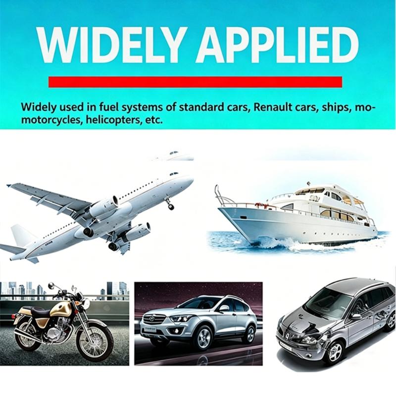 Aluminum Alloy Fuel One Way Check Valves Universal Use for Car Bike Fuel System Works Under 0.2 To 6 Bar Pressure Range