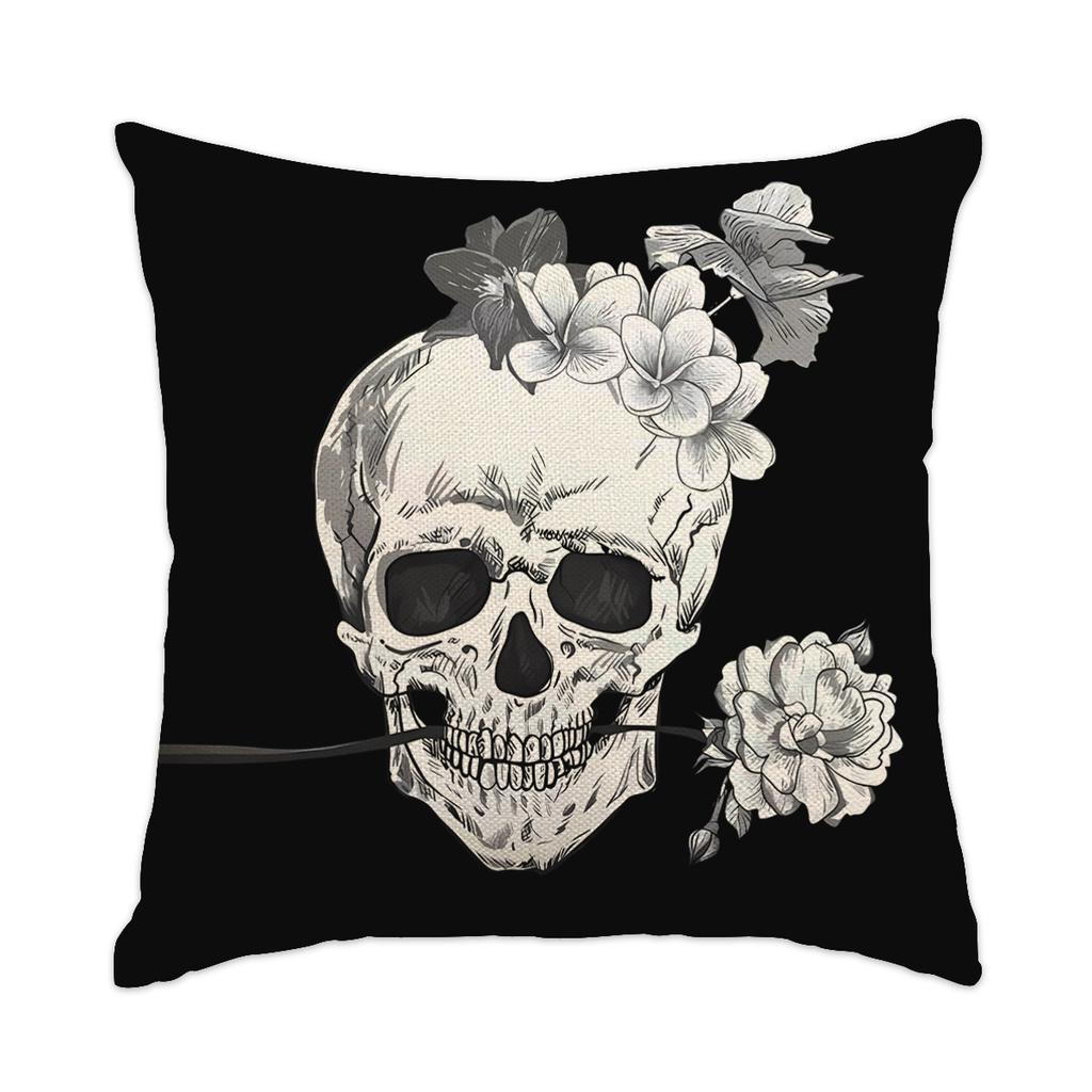 Fröhliches Halloween Doppelseitig bedruckter Kissenbezug Horror Geist Fledermaus Bedrucktes Kissen Streich Halloween Schlafzimmer Dekoration Kissenbezug