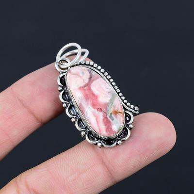 Geschenk für Frauen Anhänger 925 Sterlingsilber Natürlicher Rhodochrosit Edelstein
