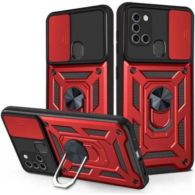 Protective Case - PROSHOP - for Samsung A21S - Red - Rigid - 360° Stand