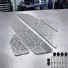 4 Pieces Aluminum-Alloy Replacement Footboard with Mounting Hardware Rigid