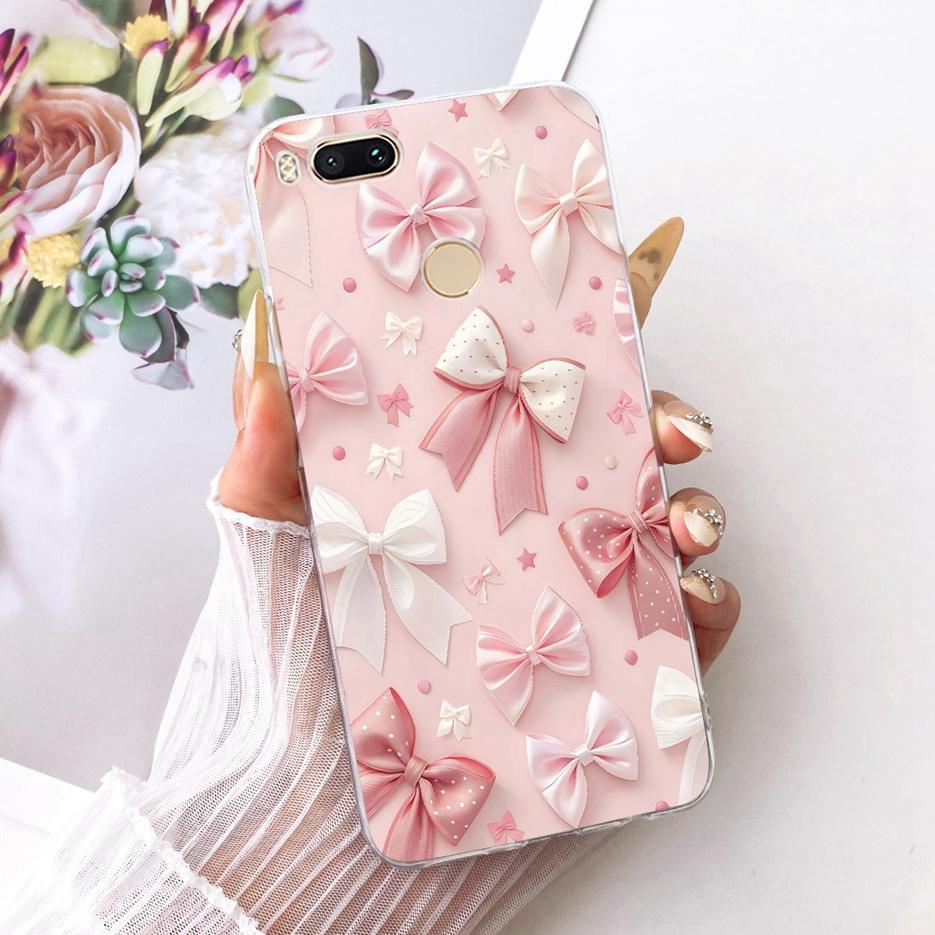 For Xiaomi Mi A1 Case Mi5X Luxury Flowers Butterfly Painted Cover Soft Silicone Phone Case For Xiaomi Mi 5X MiA1 Back Cover Bags