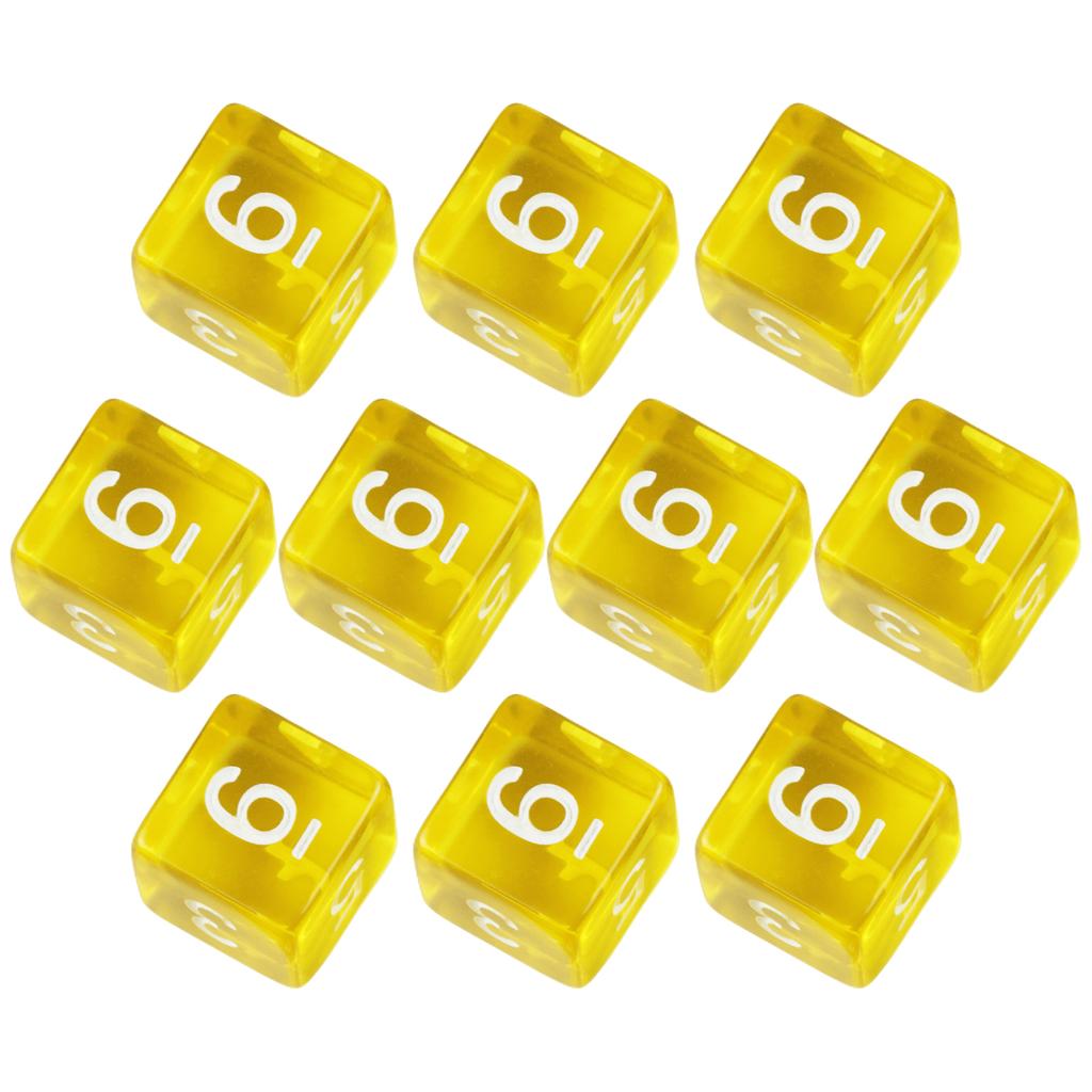 10 stuks D6 Dobbelstenen Polyhedrisch Digitaal 1-6 Dobbelstenen voor Feest Club Entertainment Tafelspel