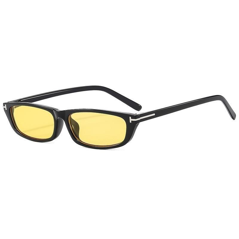 Uv400 Rectangular Sunglasses For Men And Women With Pc Frame And Grey Ac Lenses For Outdoor Activities