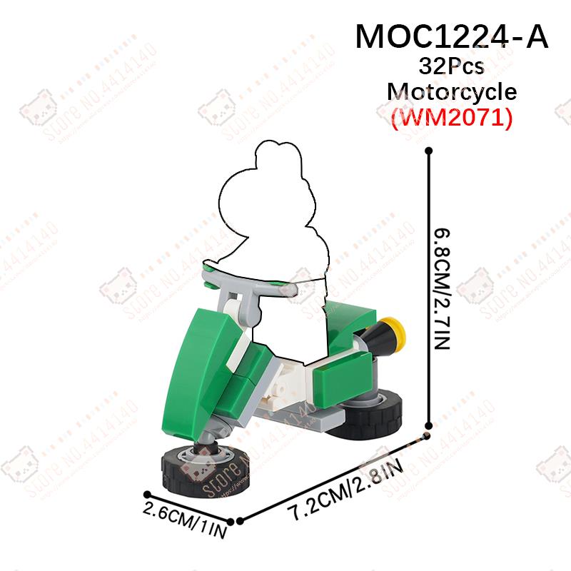Creative Series Motorcycle Model MOC Building Blocks Game Anime Movie Series Action Figure Vehicle Assembly Bricks Toys For Kids