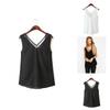 Stylish Sleeveless Sheer Chiffon V-neck Vest Streetwear Fashion Top Comfortable Cool