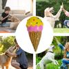 Durable Dog Squeak Chew Toys Donuts Ice Cream Burger Style Floatable On Water Training Outdoor Simulation Pet Chewer Toy