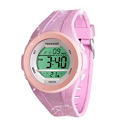 Multifunction Sports Watch for Girls, 100m Water Resistant, Perfect for Swimming, Diving, and Surfing, with Alarm, Calendar, Stopwatch, Dual Time, and