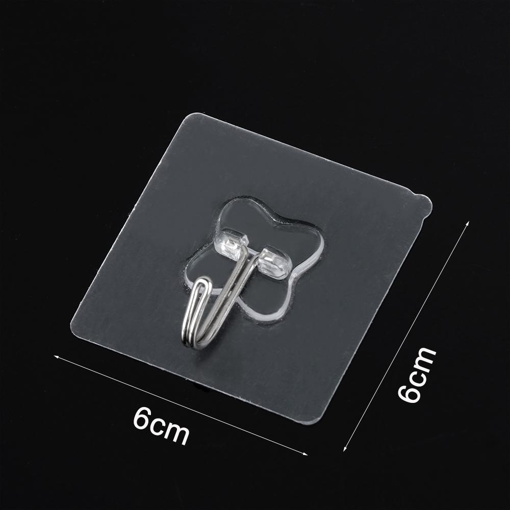1/2/5Pcs Bathroom Shelf Sticker Waterproof Kitchen Sticking Wall Hook Hanger Transparent Traceless Strong Adhesive Hook Home