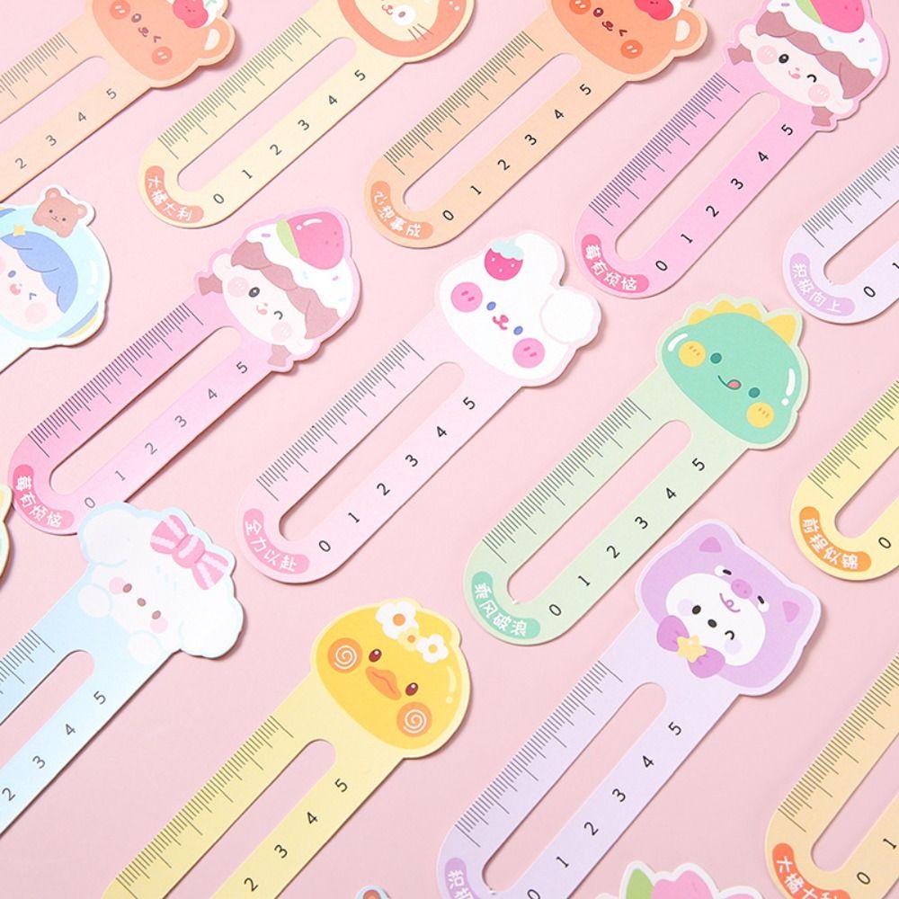 50PCS/Set Kawaii Scale Shape Animal Style Book Clip Book Page Marker Pagination Mark Bookmark