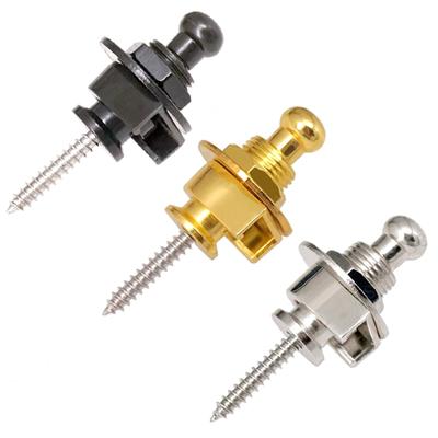 1PC/Pack Gold Black Silvery Guitar Strap Lock Pins Round Head Guitar Tail Nail Anti-falling Buttons Musical Instrument Parts ZYF