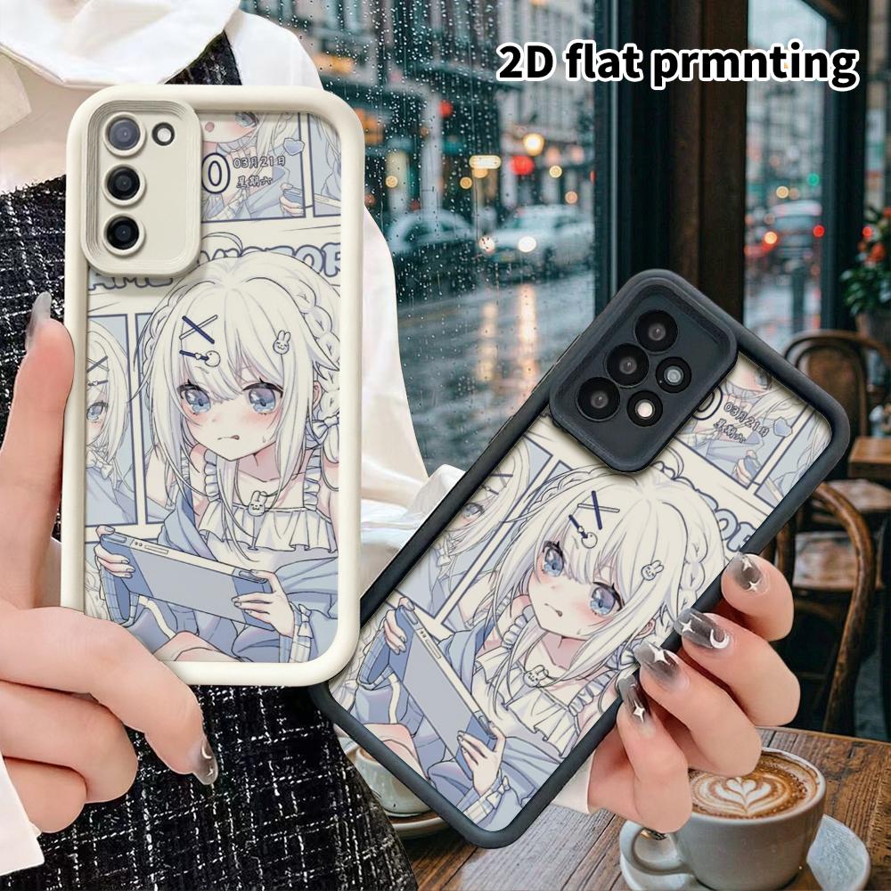 Phone Case: 2D Flat, Suitable for Samsung Galaxy A34 A35 M05 M06 S20 S22 S21 FE Plus 5G Protective Case, Fresh Cute Girl Style, Perfect Christmas and